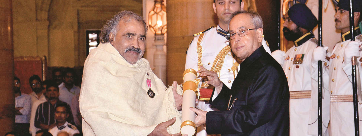 Receving Padma shri award